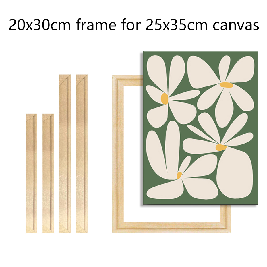 Engraved Wood Frame - 壁キャンバス用木製フレーム、ダイヤモンド絵画、写真ポスター、大型、20x30cm、25x35cm