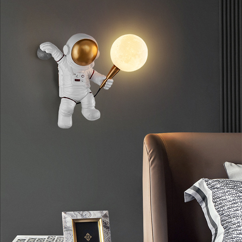 Custom Night Sky - 北欧 LED パーソナリティ宇宙飛行士ムーン子供部屋の壁ランプキッチンダイニングルーム寝室書斎バルコニー通路ランプ装飾