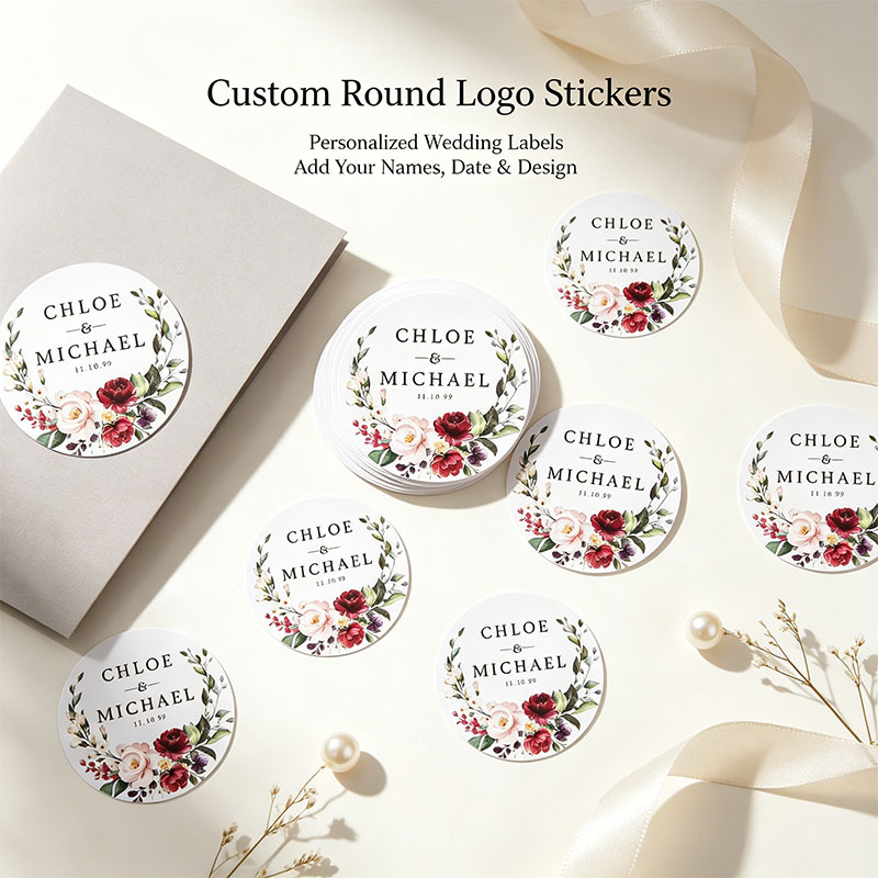 Personalized Name Box - パーソナライズされたカスタム名日付ヴィンテージワインレッドフローラルシャワーシーリングラベル招待状封筒ギフトジャートリートボックスパッケージ用