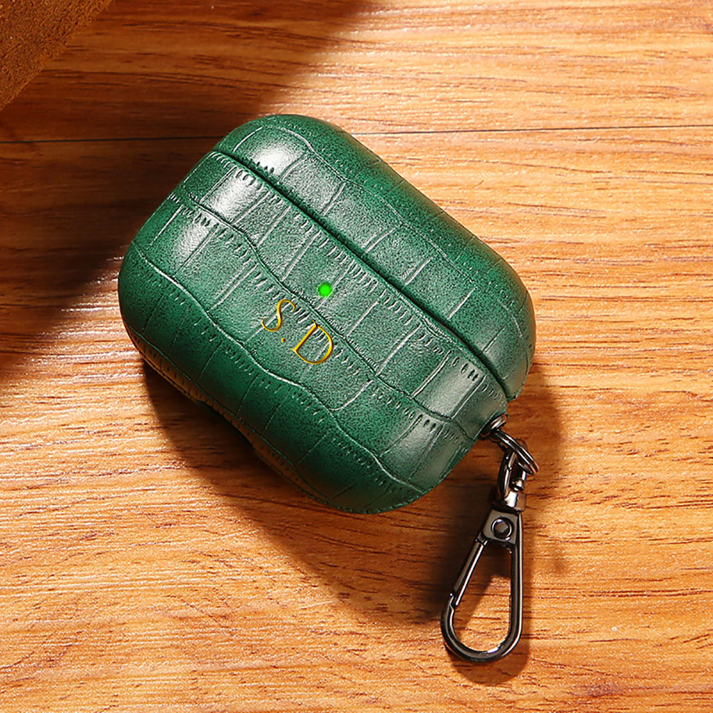 AirPods 1 2 3 4 Pro 2対応 高級ライチ柄 - Monogram Keychain Leather のレビューと価格