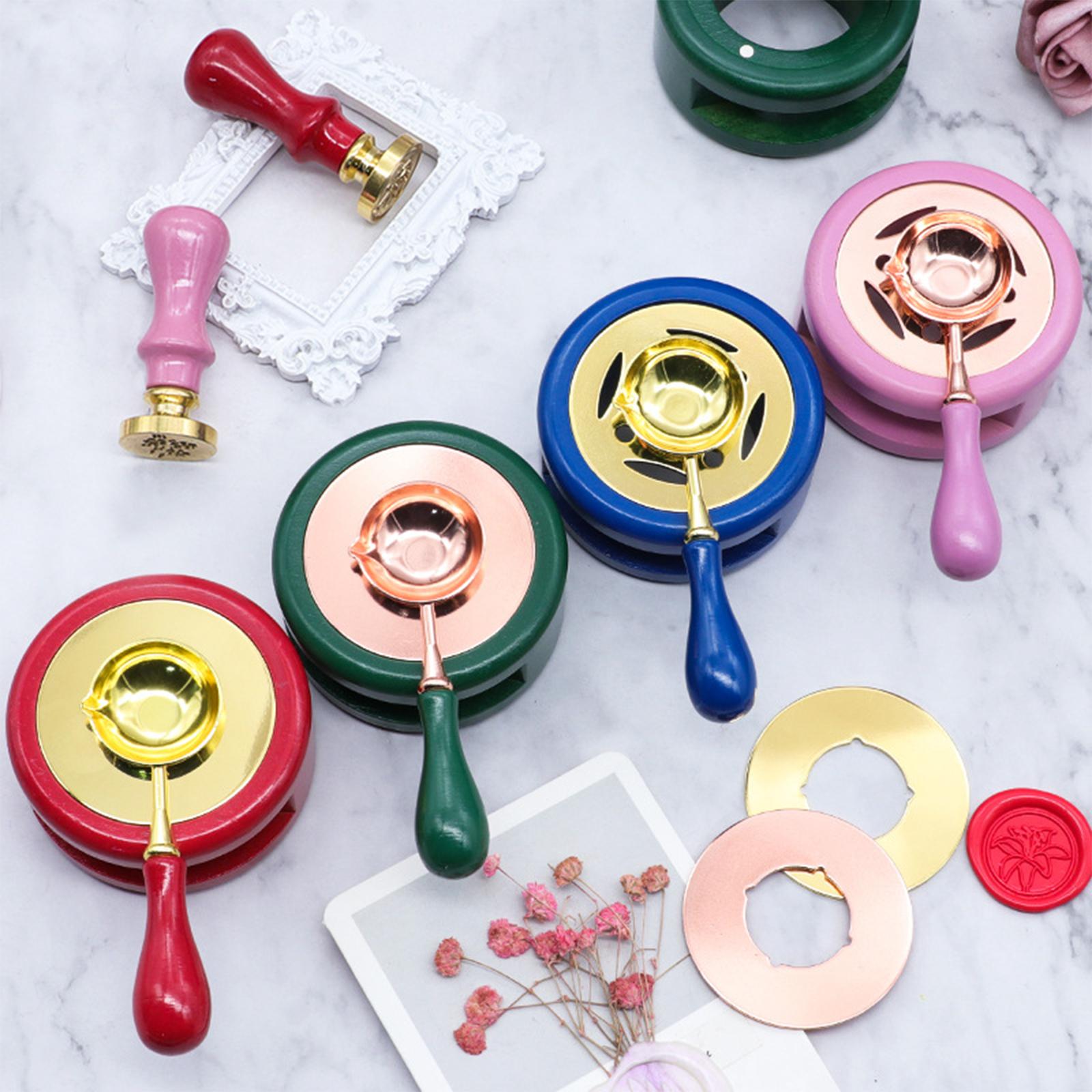 ワックスシールウォーマー銅製木材溶解炉キット、スプーンホルダ - Wax Seal Letter Kit のレビューと価格