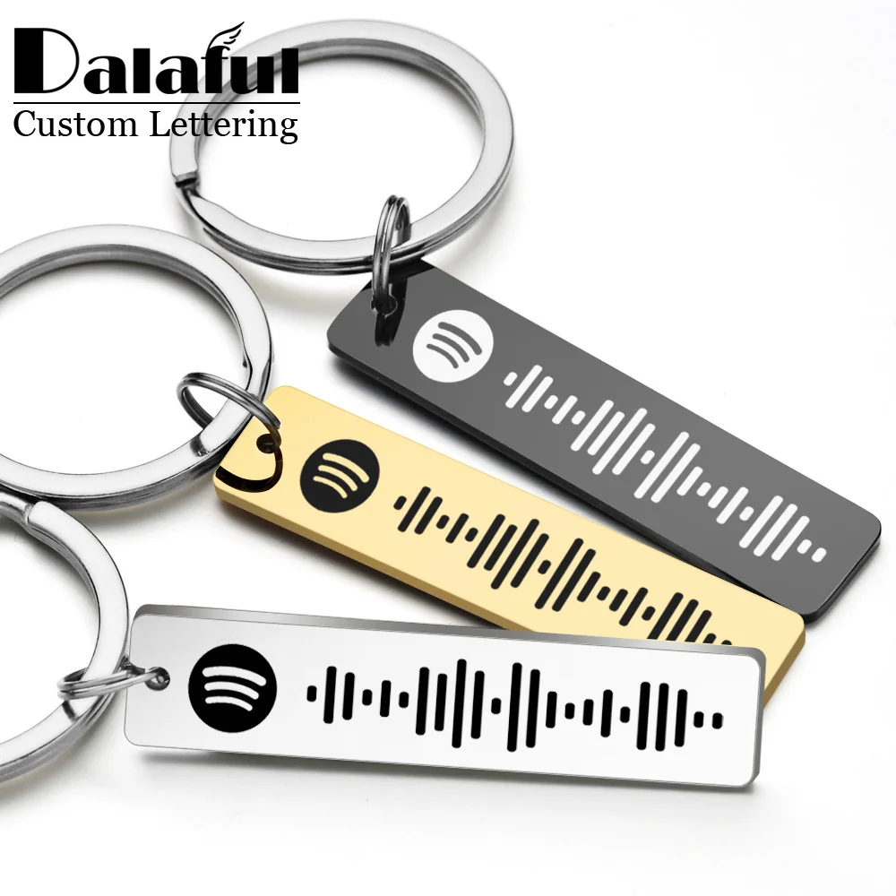 パーソナライズされた Spotify コードキーホルダー彫刻 - Initial Ring Custom のレビューと価格