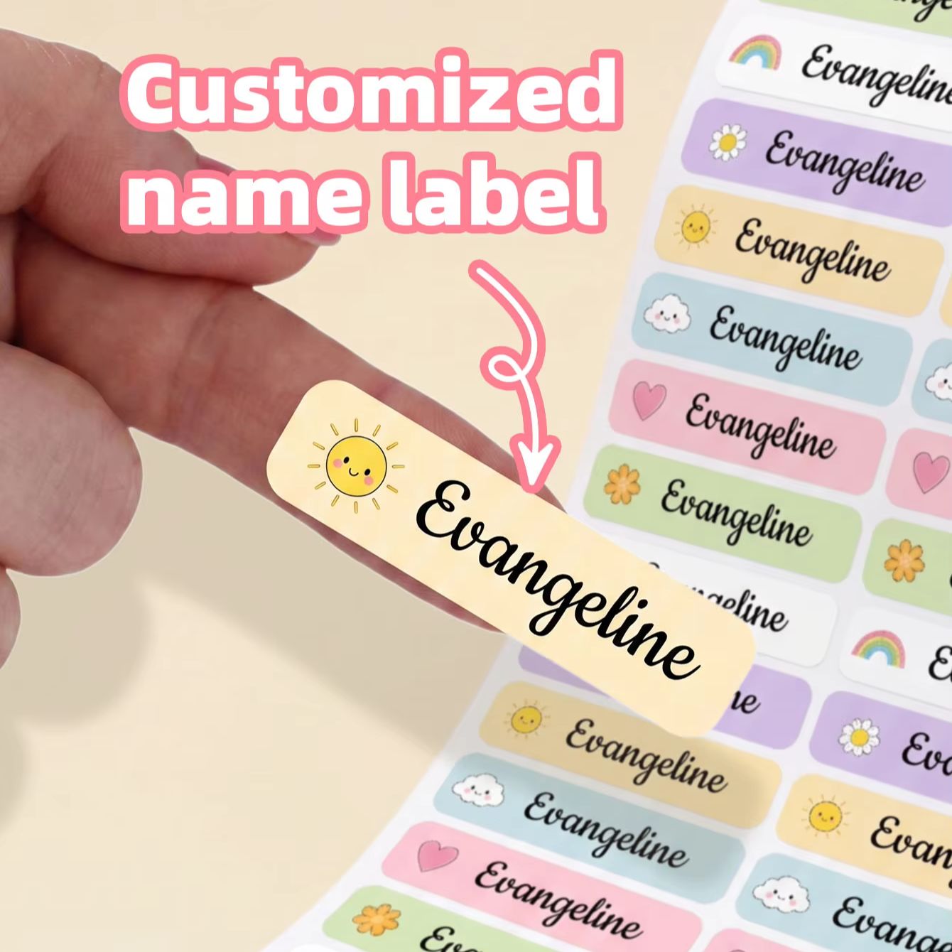 1-220枚のカスタム名入りステッカー、水筒、収納ボックス、 - Personalized Name Box のレビューと価格