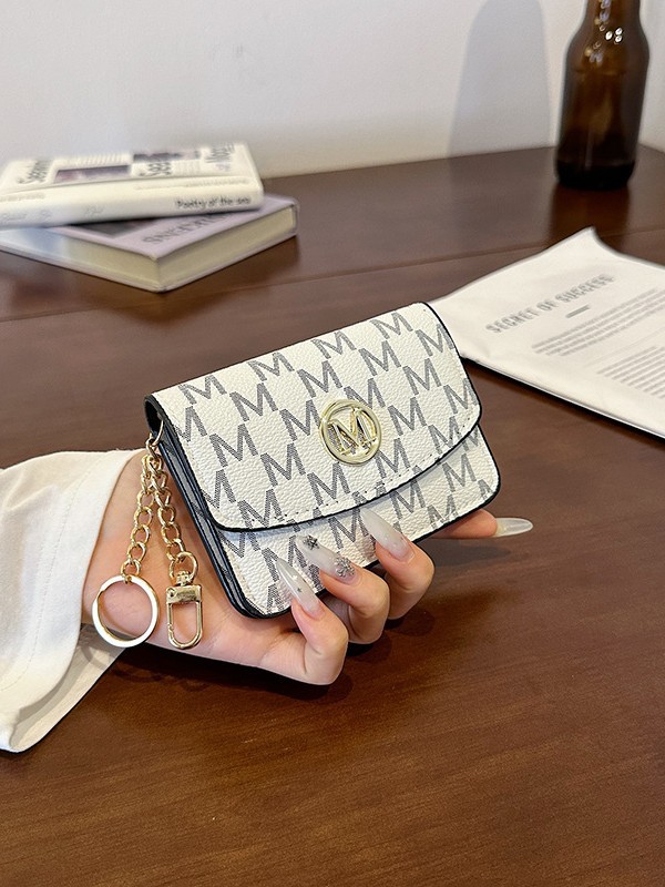 レトロなモノグラムプリントフェイクレザーカードホルダー、日常 - Monogram Keychain Leather のレビューと価格