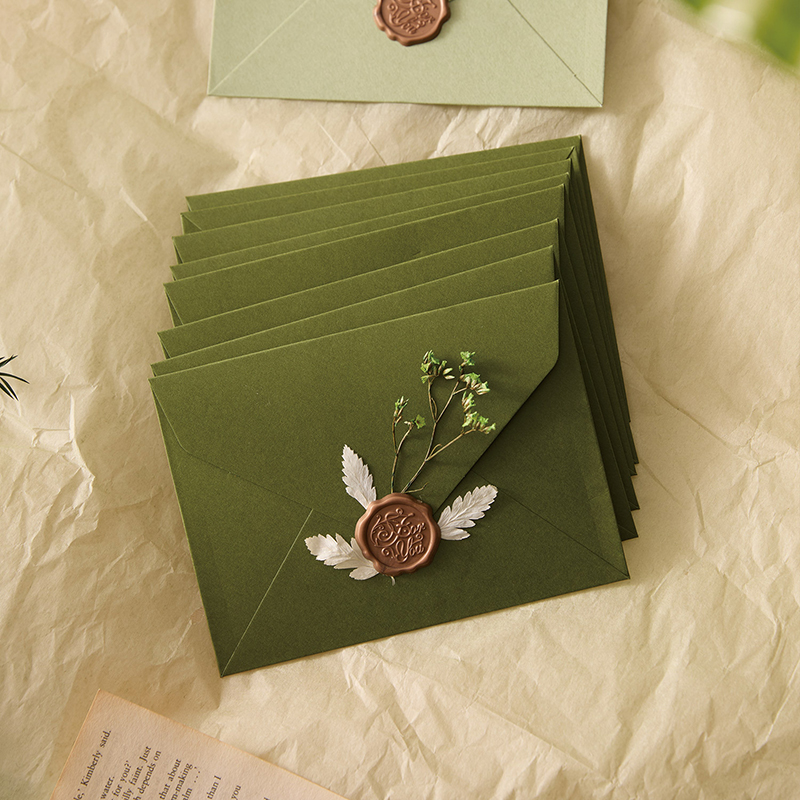 30 ピース/ロット 16 × 12 センチメートル緑の封筒 - Wax Seal Letter Kit のレビューと価格