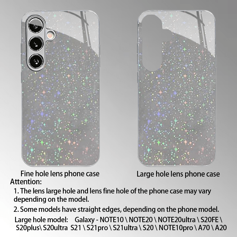 まばゆい夜空の星模様の電気メッキガラス製スマホケース、Sam - Custom Night Sky のレビューと価格