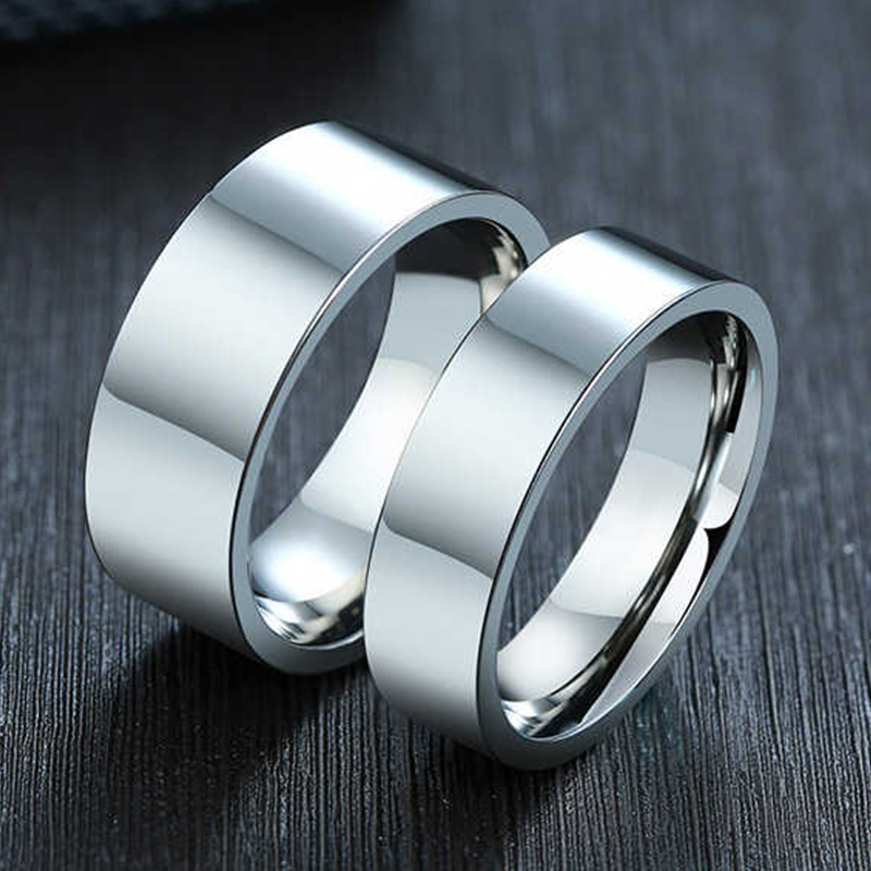 3/4/6/8 ミリメートル幅ステンレス鋼リング高光沢のある - Initial Ring Custom のレビューと価格