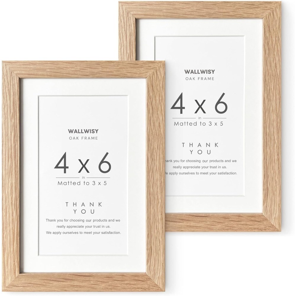 4x6インチ写真フレーム、無垢オーク材4x6インチ写真フレー - Engraved Wood Frame のレビューと価格
