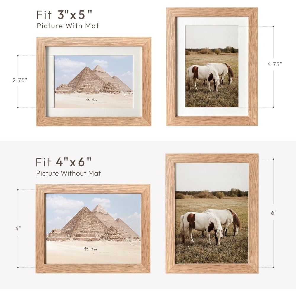 4x6インチ写真フレーム、無垢オーク材4x6インチ写真フレー - Engraved Wood Frame のレビューと価格