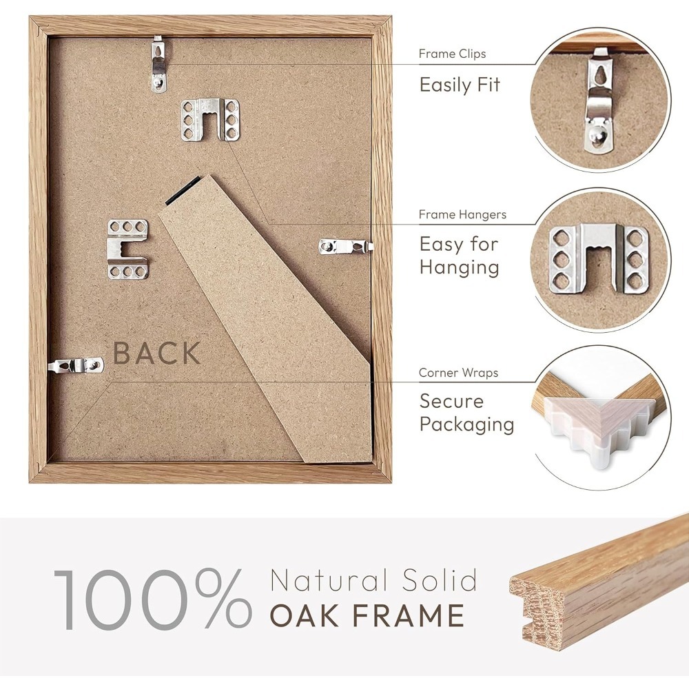 4x6インチ写真フレーム、無垢オーク材4x6インチ写真フレー - Engraved Wood Frame のレビューと価格