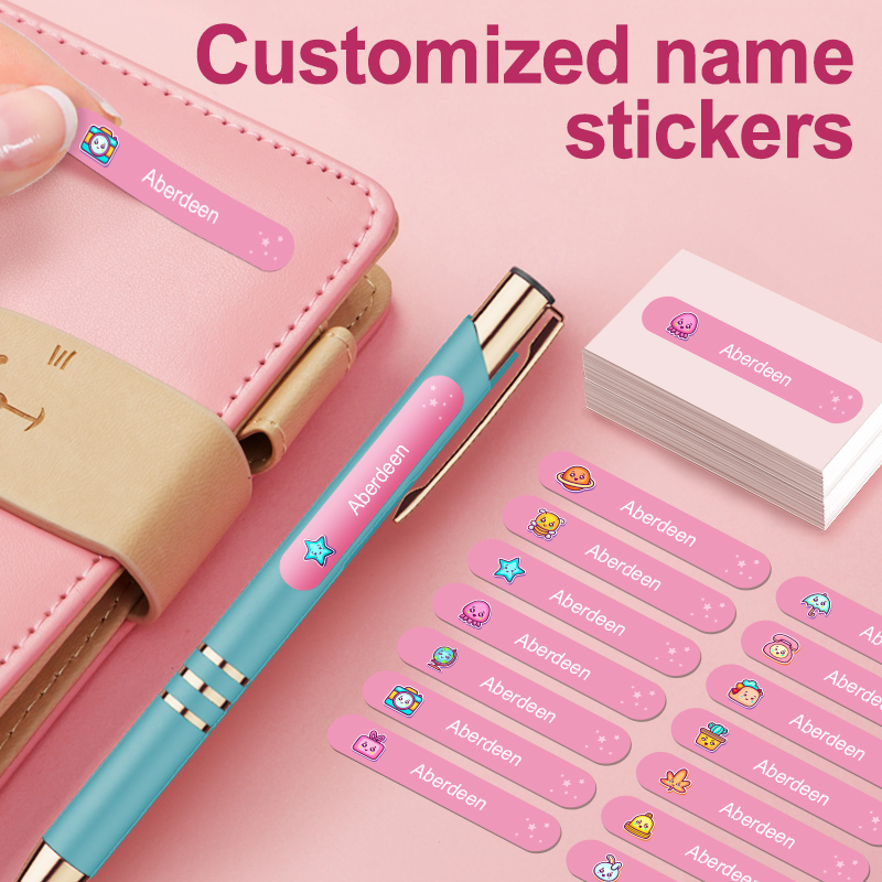 学校用ボトルやランチボックス用のパーソナライズされた防水ステ - Personalized Name Box のレビューと価格