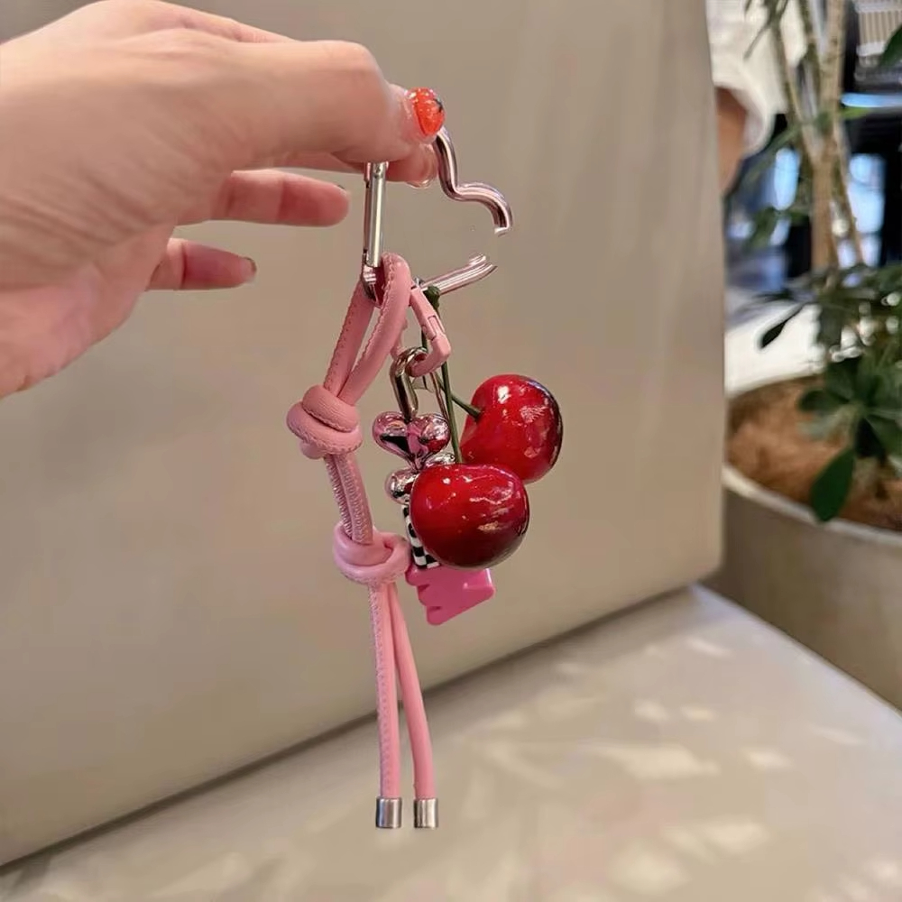 Y2k かわいいチェリーアルファベット Pu レザーショート - Monogram Keychain Leather のレビューと価格