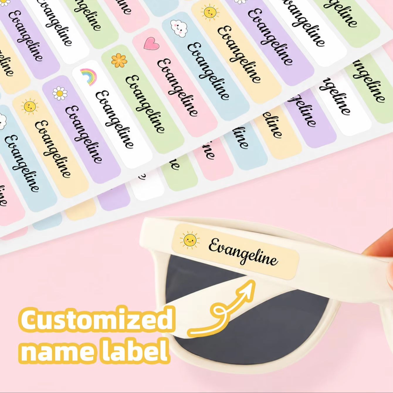 1-300枚のカスタム名入りステッカー、スーツケース、キャン - Personalized Name Box のレビューと価格