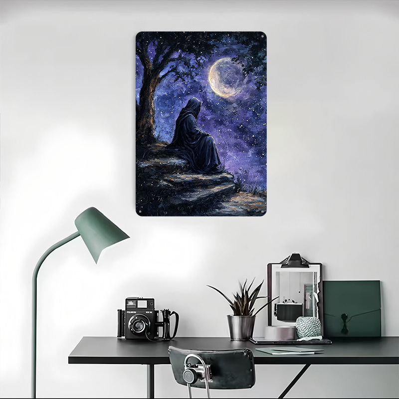 夜空観察者ブリキ製飾り板ポスター、カスタムメイドの壁掛けアー - Custom Night Sky のレビューと価格