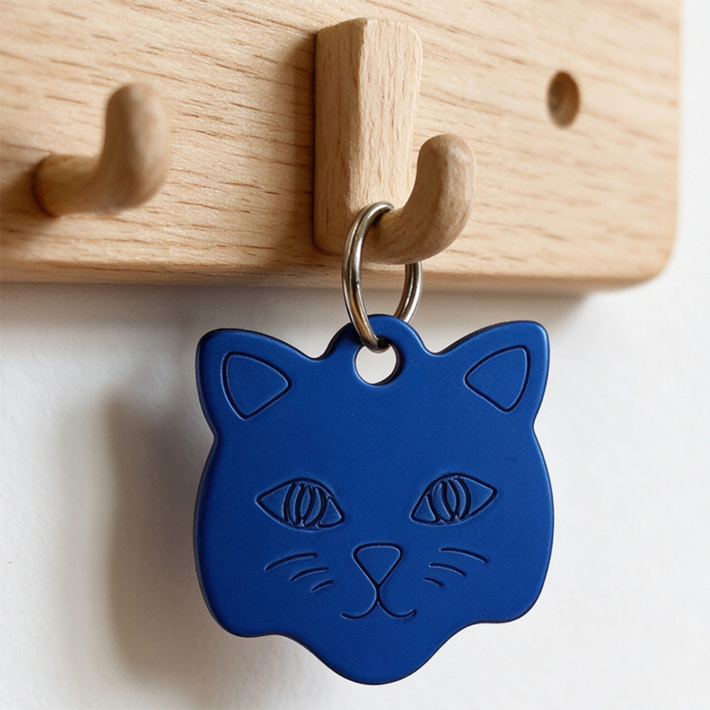 100個入り カスタム刻印 猫顔の迷子防止ネームタグ、パーソ - Name Necklace Custom のレビューと価格